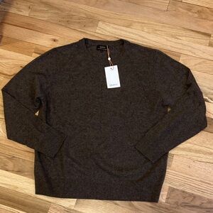 Quince Dark Brown Crewneck Sweater